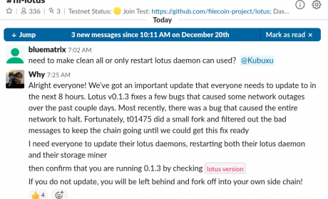 Filecoin官方和神秘的t01475节点正在实现lotus v0.1.3版本的更新升级